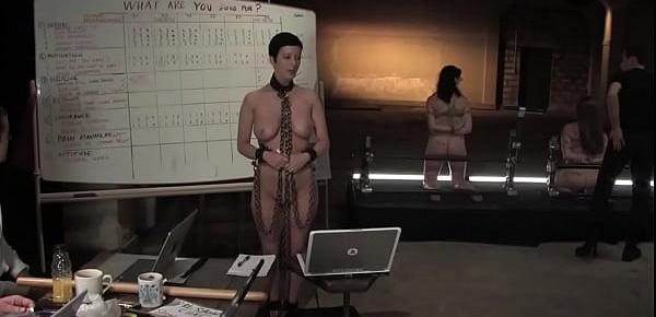  Bound trainees fucked with objects